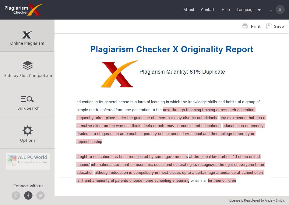 software for plagiarism free download