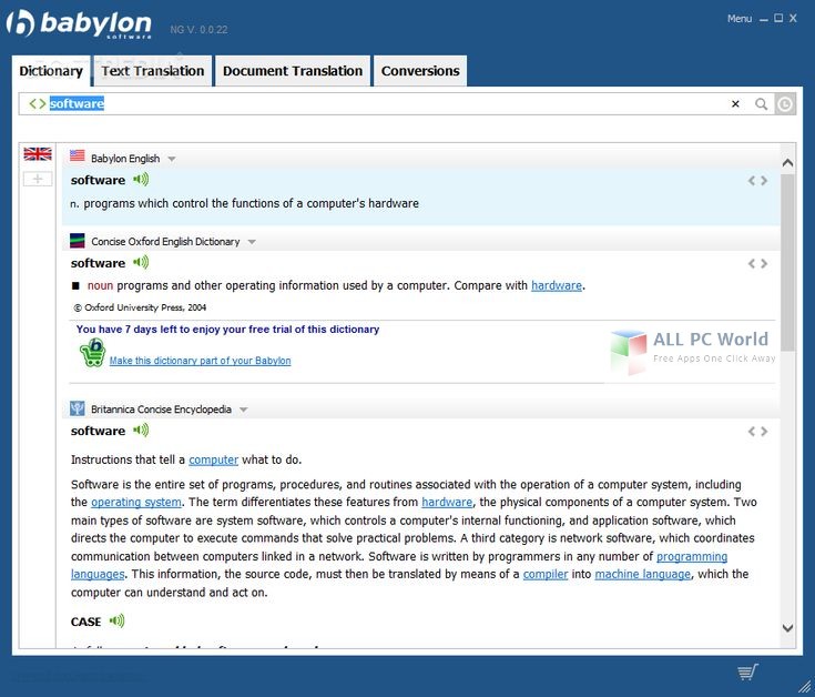 babylon dictionary free download offline