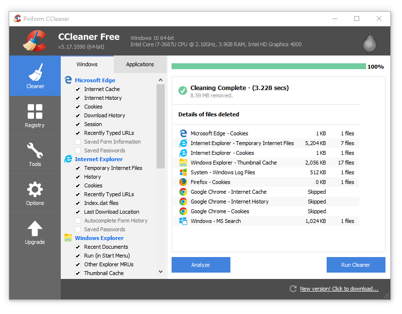 free piriform ccleaner download