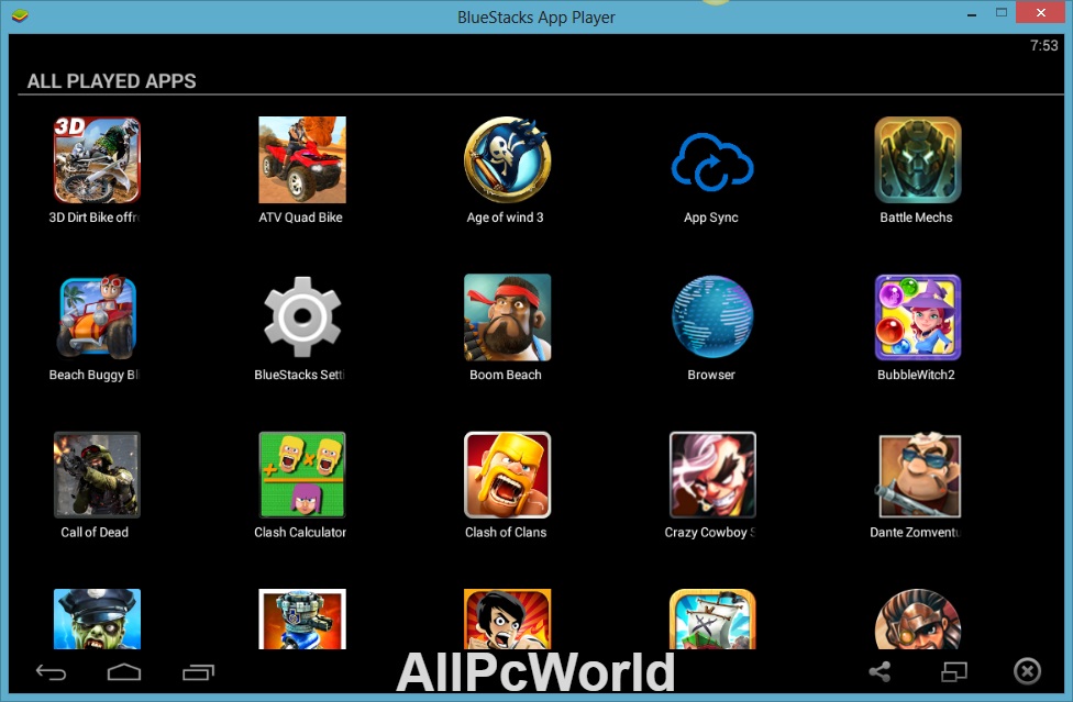BlueStacks App Player User Interface