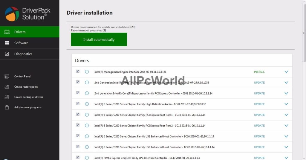 DriverPack Solution offline iso user interface