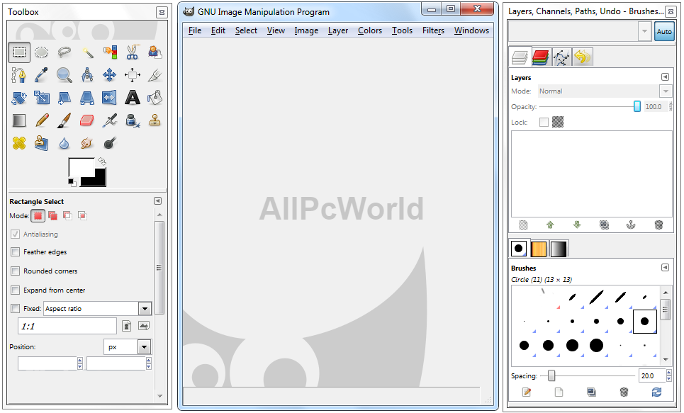 GIMP 2.8.18 GNU Image Manipulation User Interface