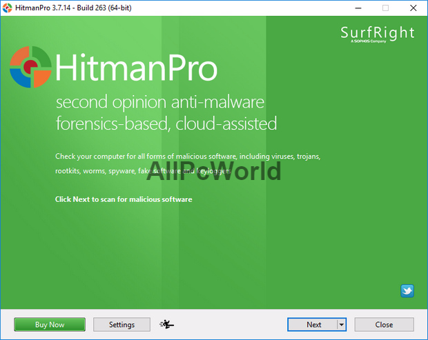 Hitman Pro 3.7.14 Build 265 User Interface