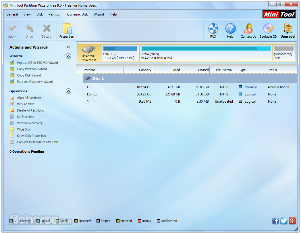 MiniTool Partition Resizer Wizard Free Download