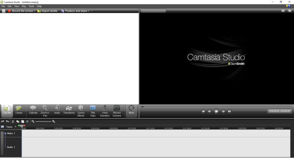 camtasia screen recorder set time