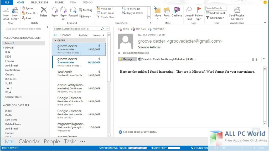 Microsoft Office Professional 2013 User interface