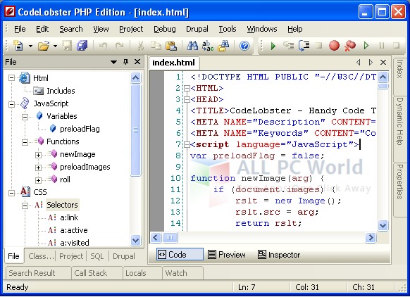 Codelobster PHP Edition Version 5_10_2 Free Download