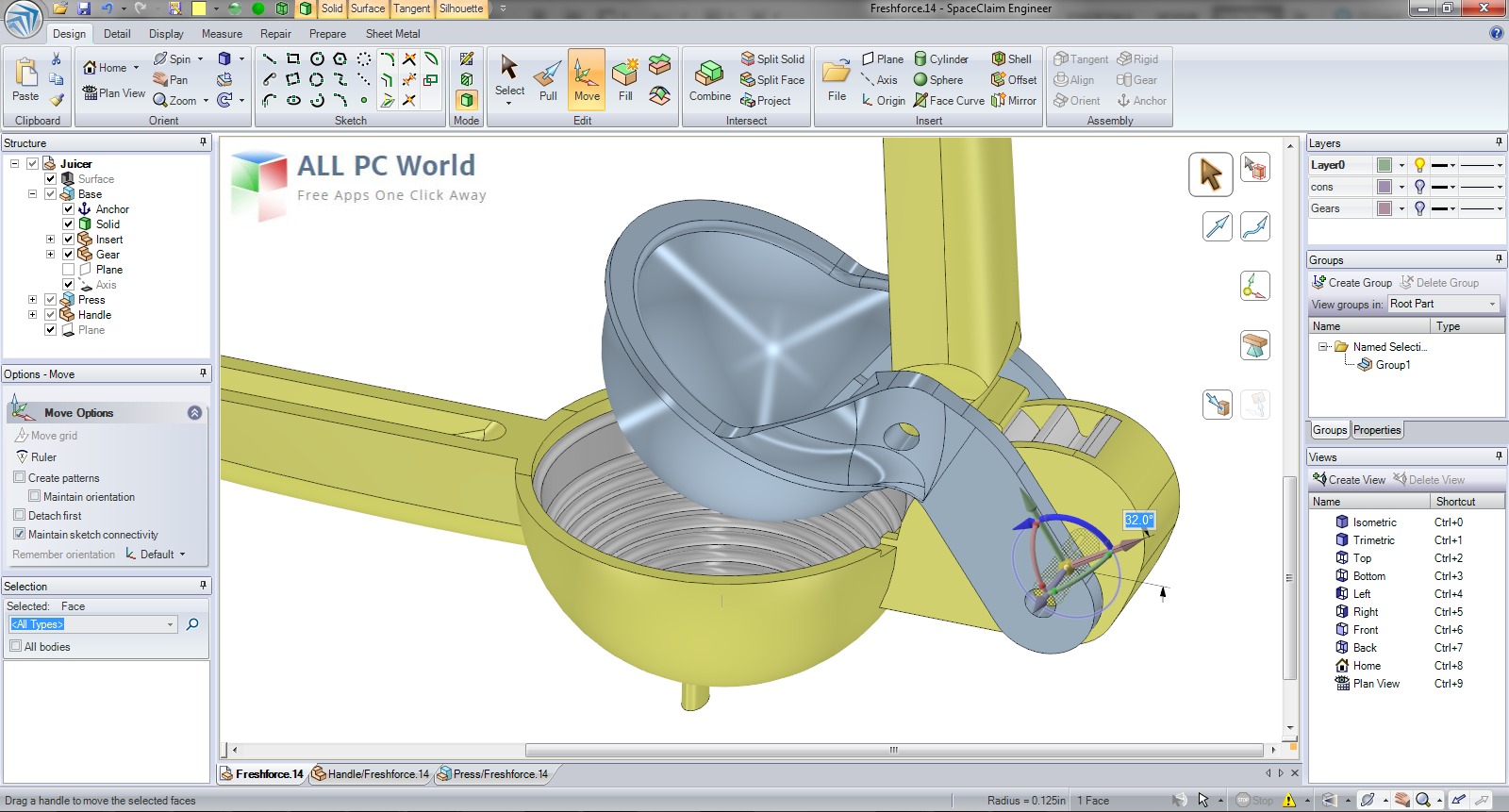 ANSYS SpaceClaim Direct Modeler 2014 User Interface