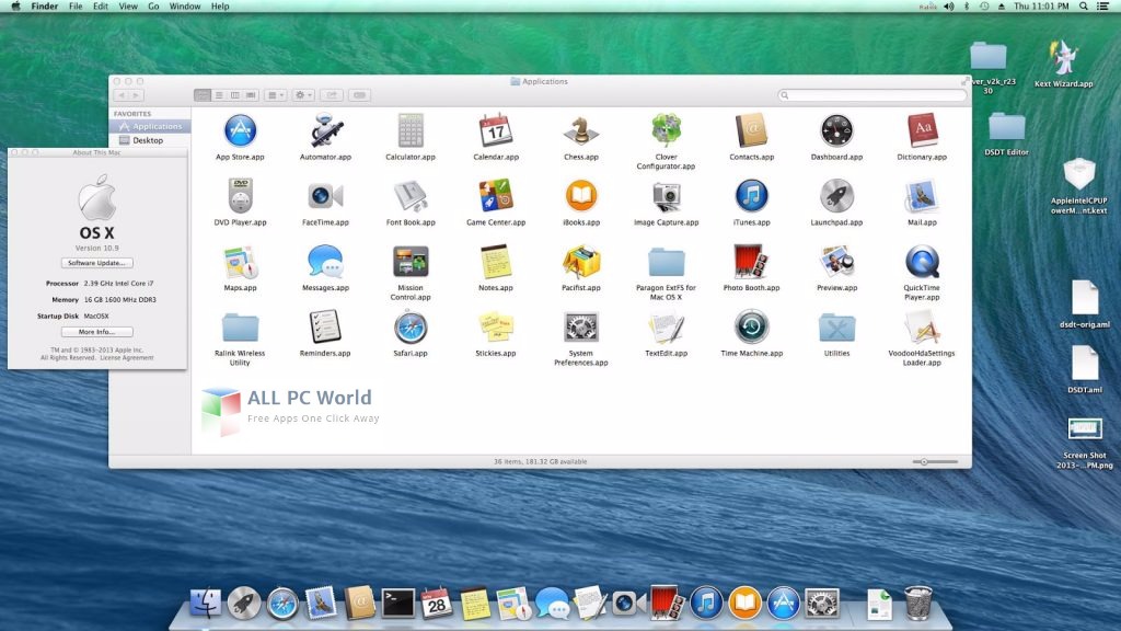 Niresh Mac OSX Yosemite 10.10.1 User Interface