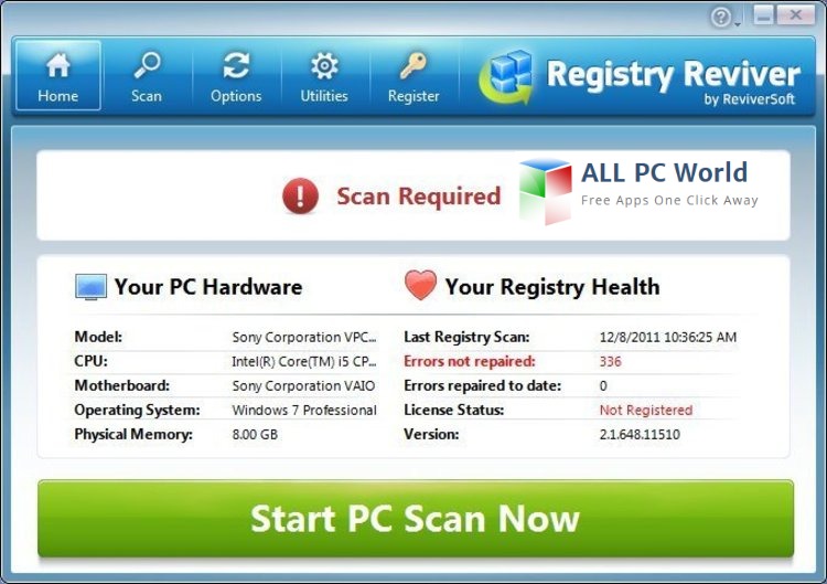 Registry reviver activation key crack download