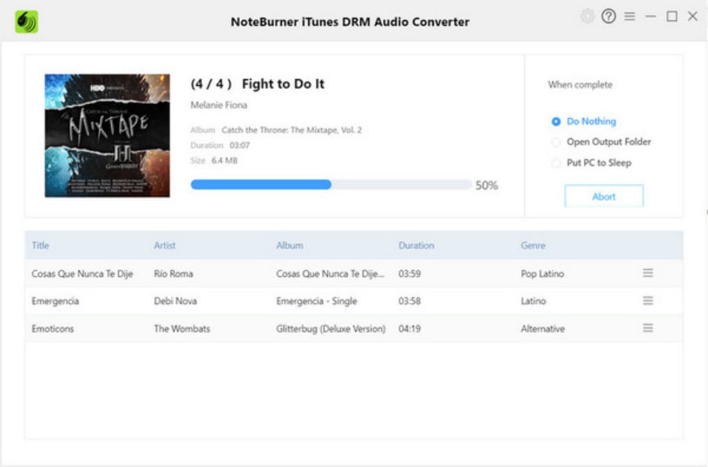 NoteBurner iTunes DRM Audio Converter 4 Download Free