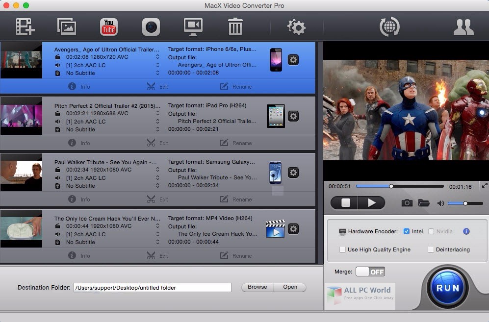 use any video converter mac for youtube