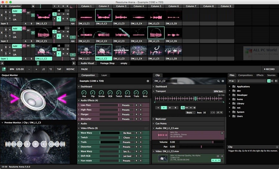 resolume arena 5 ndi output