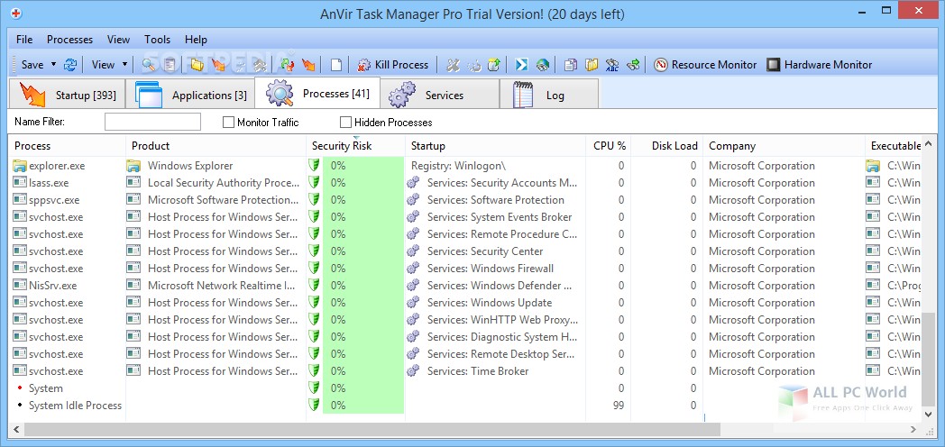 Download AnVir Task Manager Pro 9.2 Free