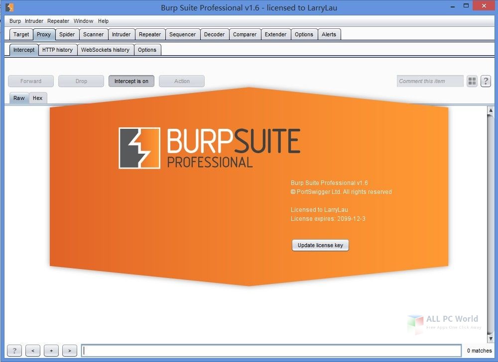 burp suite test website