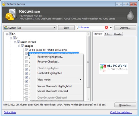 Recuva Professional 1.53 Free Download