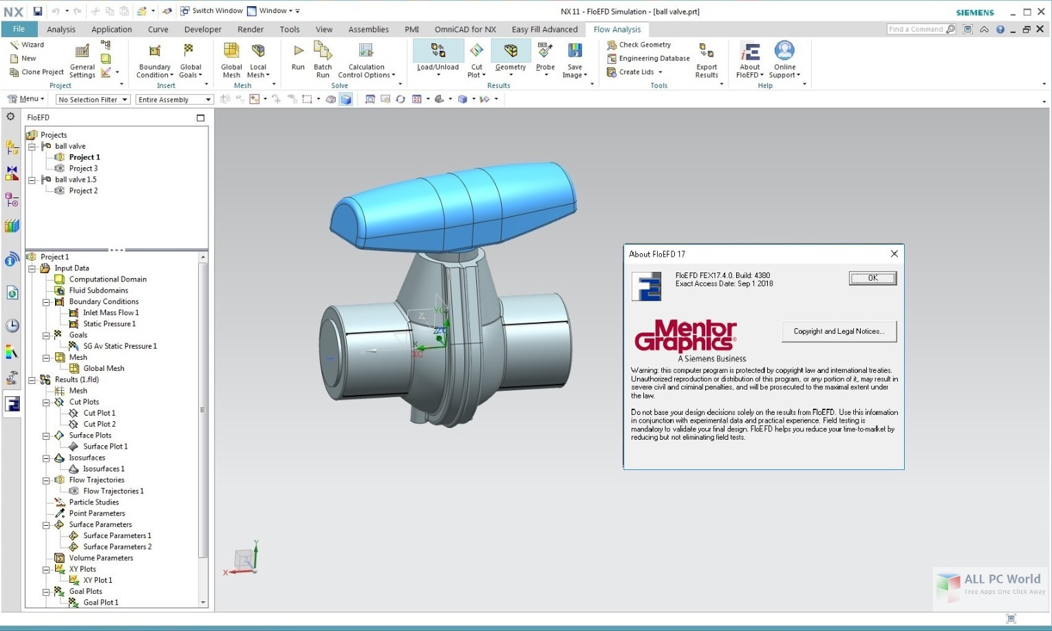 Следующий проект. Mentor Graphics FLOEFD. FLOEFD for NX. Mentor программа. Ball Valve модель FLOEFD.