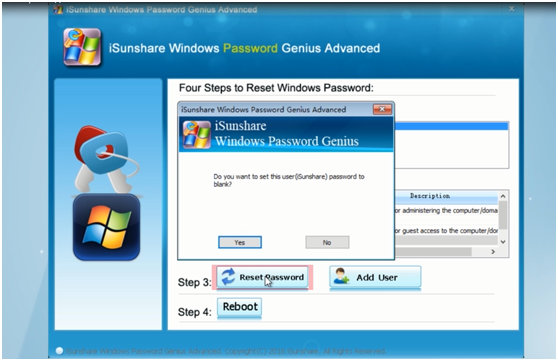 iSunshare Windows Password Genius