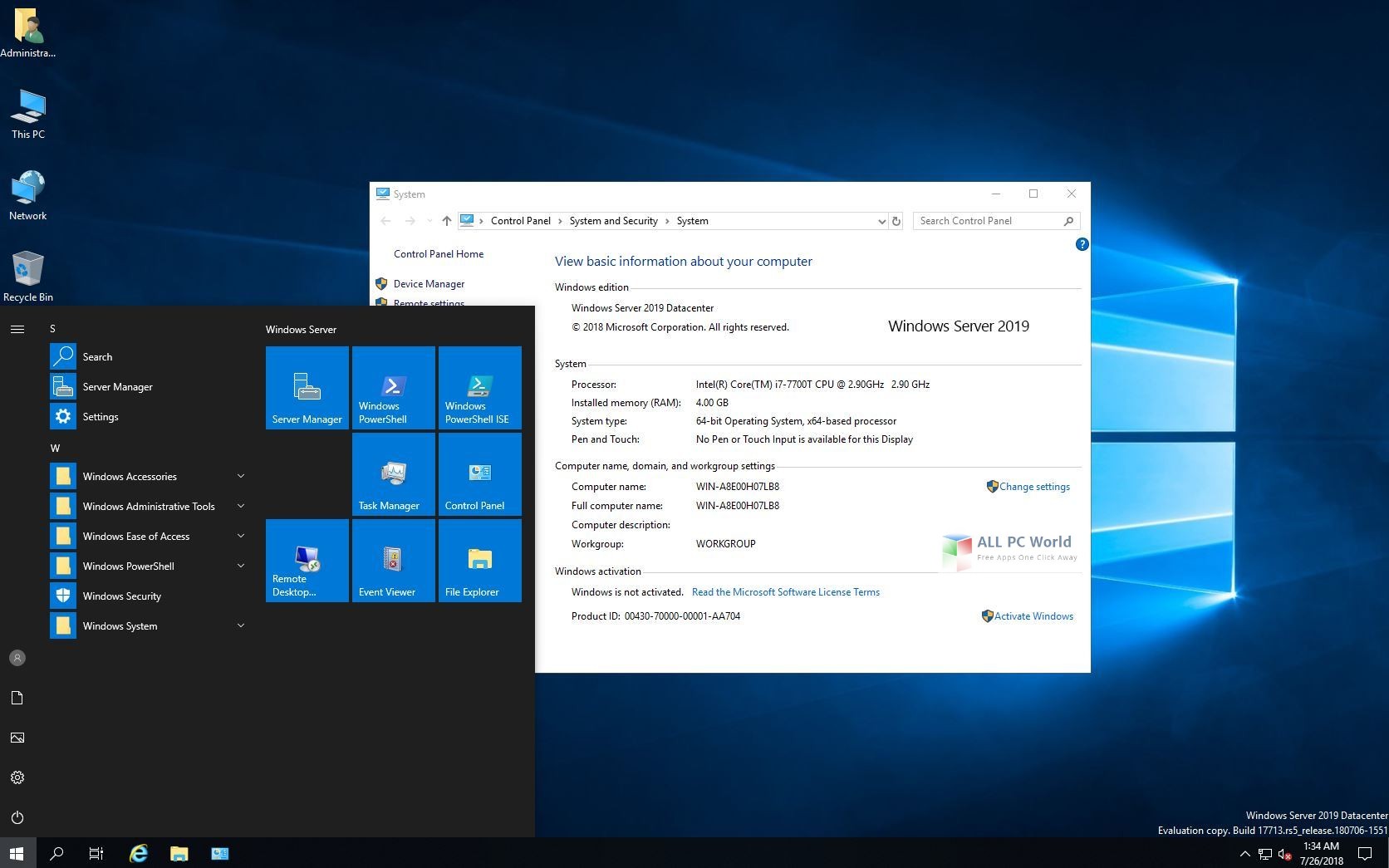 Microsoft Windows Server 2019 Free Download