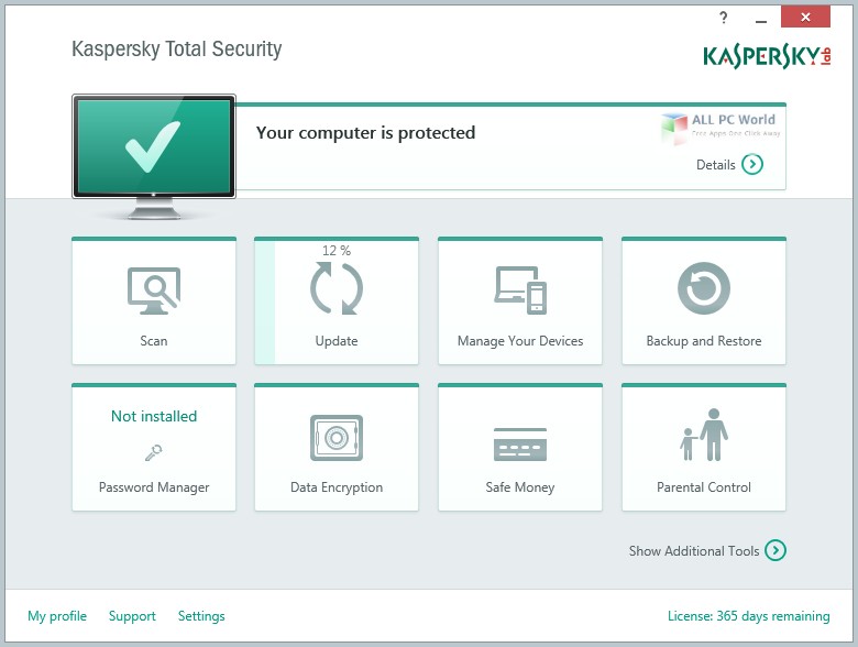 copy kaspersky total security download to another computer