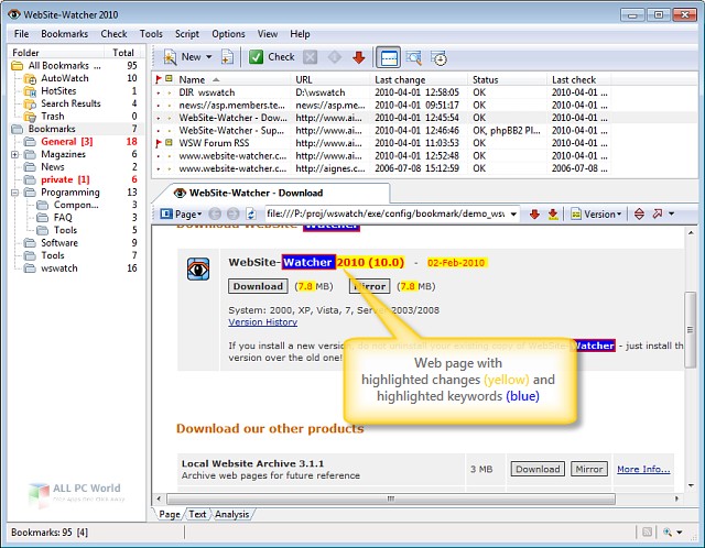 WebSite-Watcher 2019 v19.3 Business Edition Free Download
