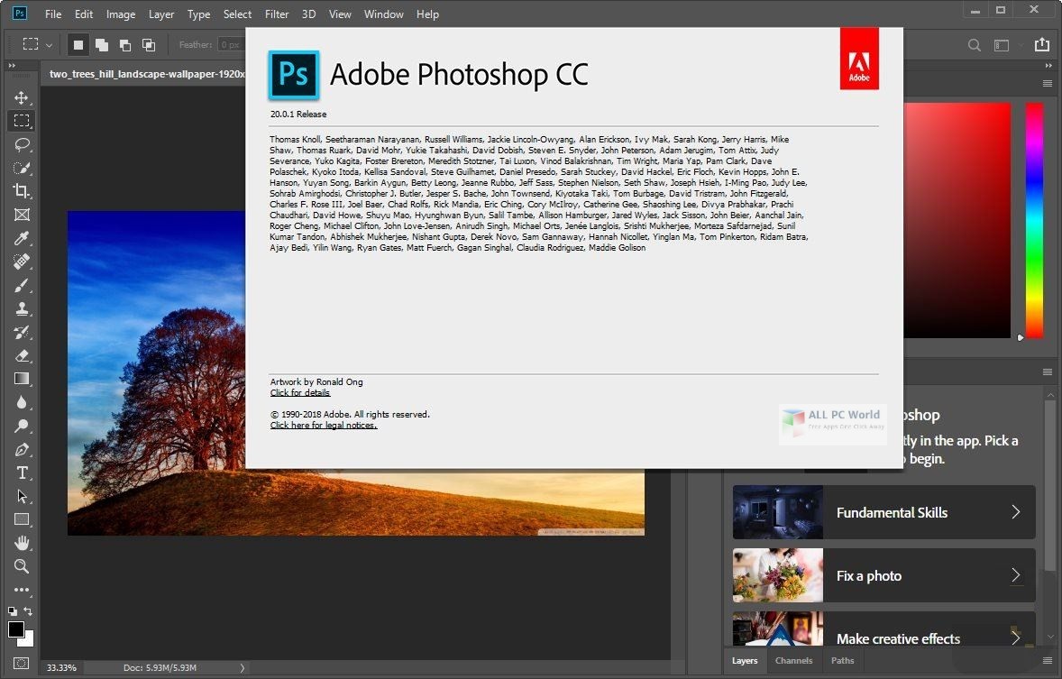 Adobe Photoshop CC 2019 v20.0.5 Free Download