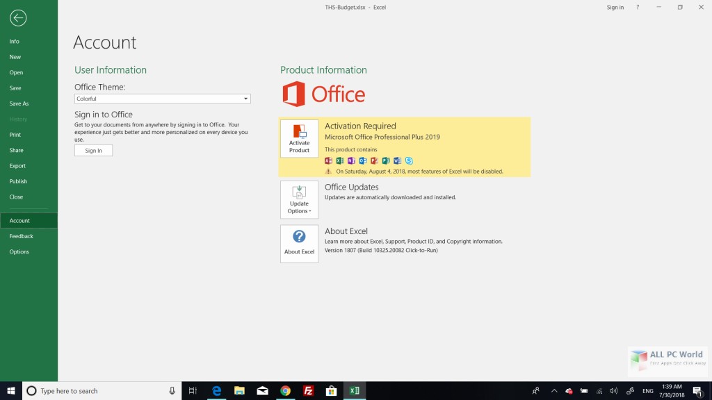Office 2016 Professional Plus August 2019