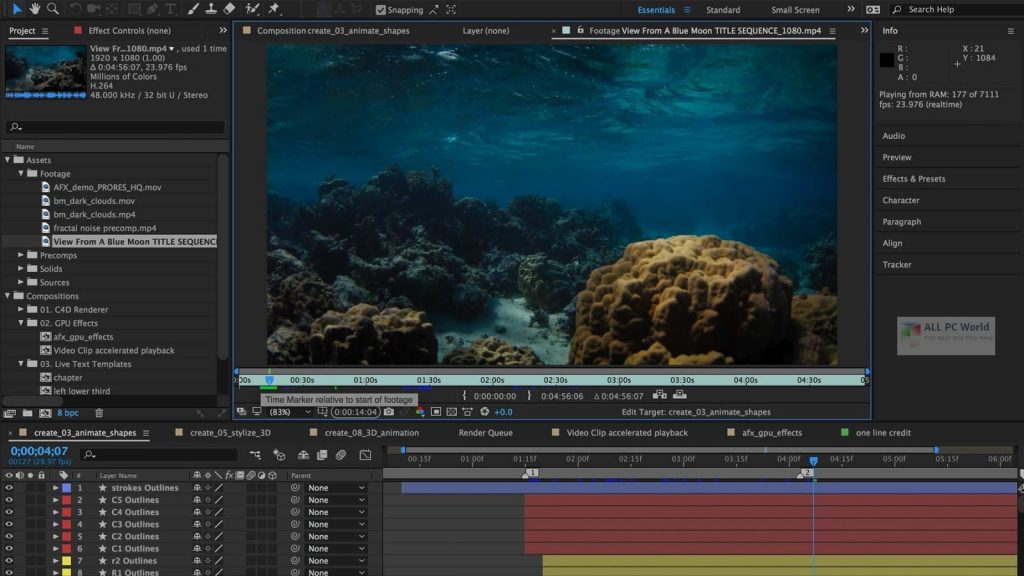 after effects 2020 video effects free download