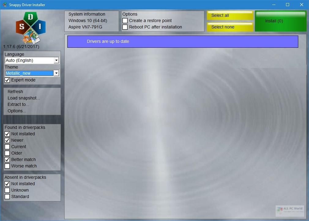 Snappy Driver Installer 2020 v1.20 R2000 Free Download