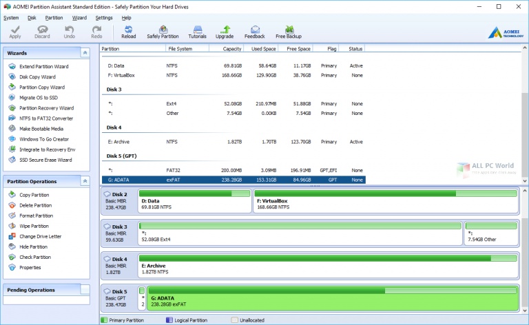 instal the new version for mac AOMEI Partition Assistant Pro 10.2.2