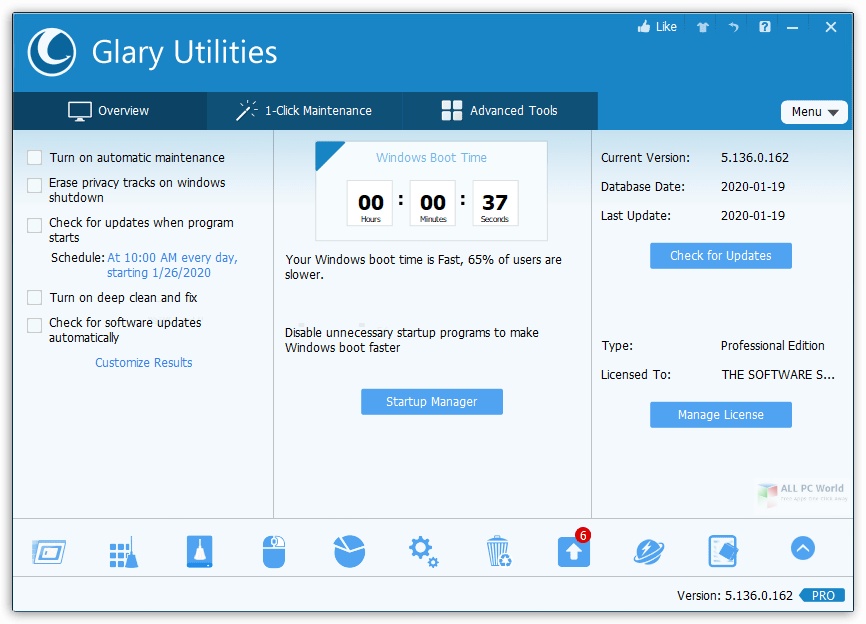 Glary Utilities Pro 5.158 for Windows
