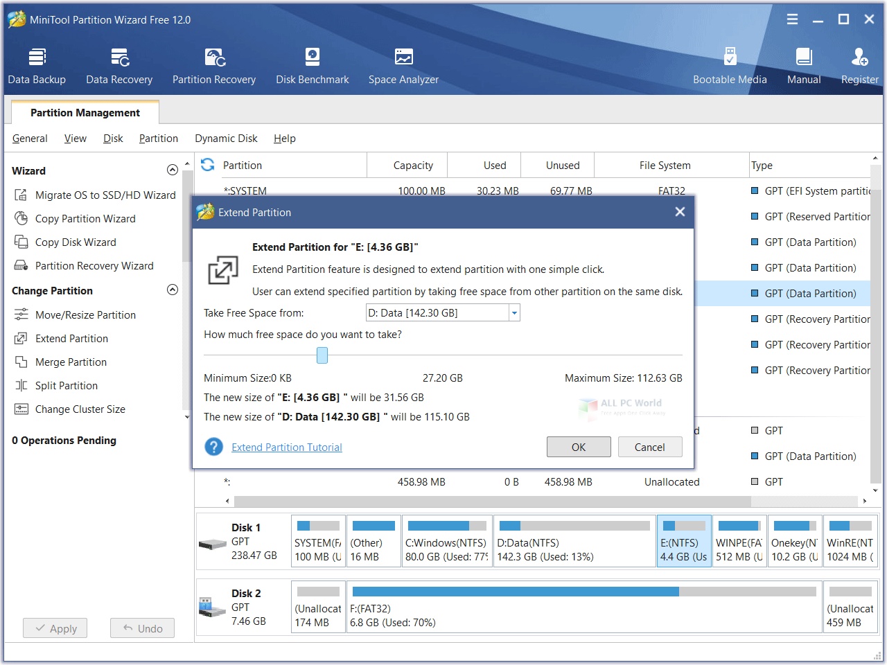 MiniTool Partition Wizard Pro / Free 12.8 download the new