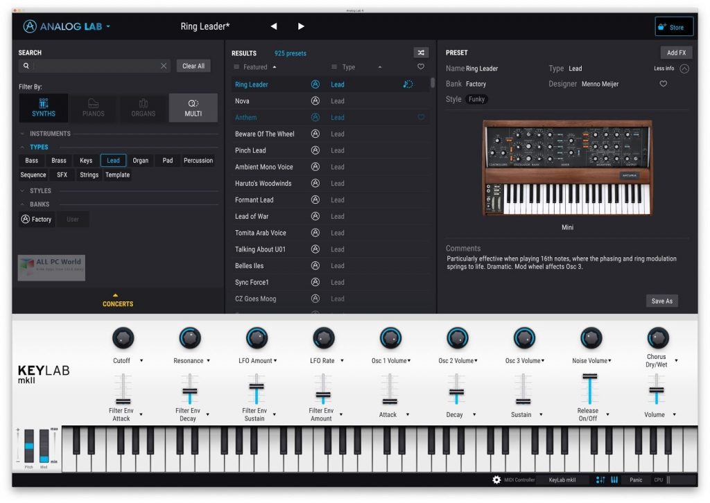 arturia analog lab plugin