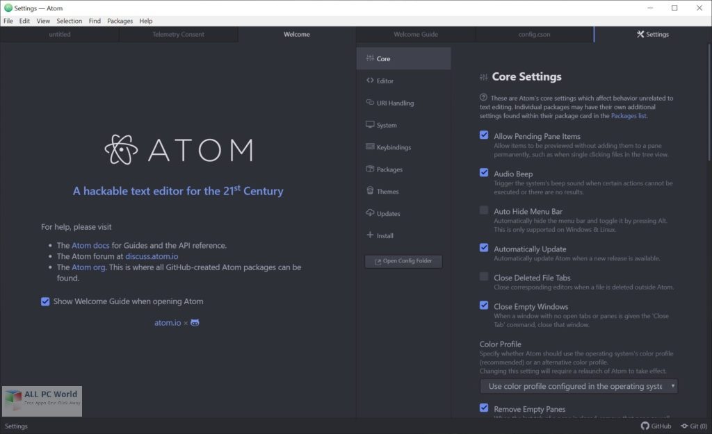 atom text editor