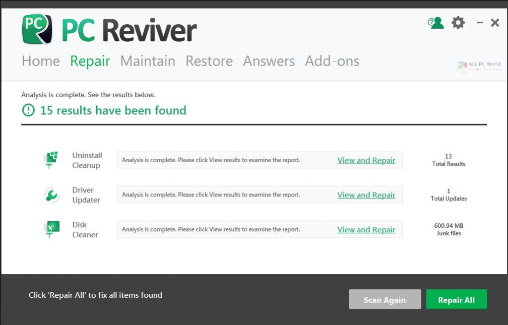 ReviverSoft PC Reviver 3.12 Free Download