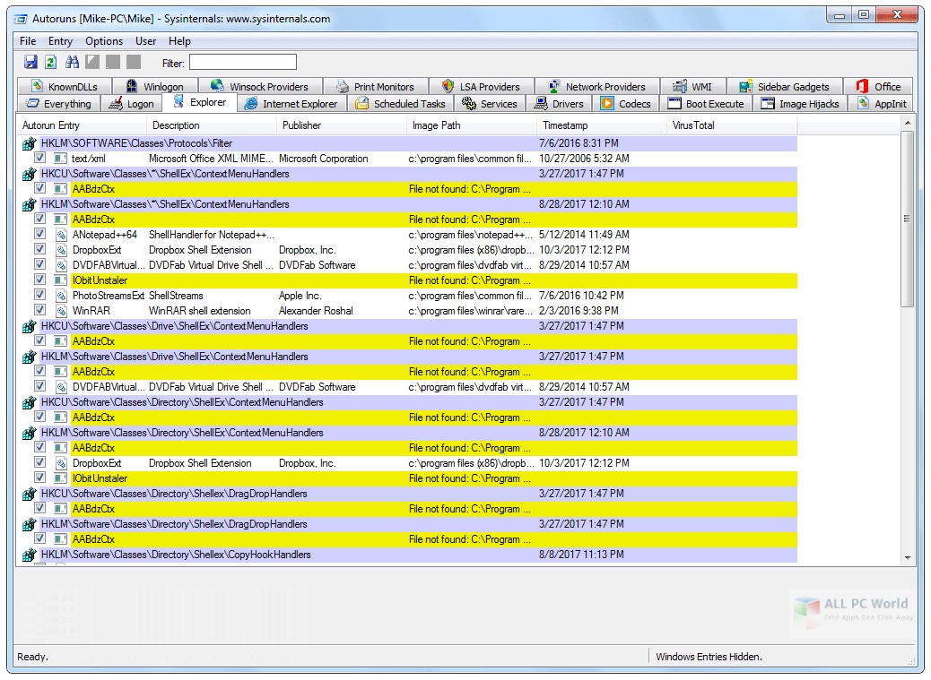 system monitor sysinternals