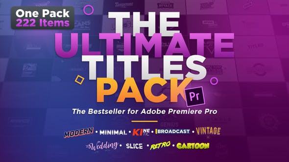 VideoHive The Ultimate Titles Pack for Adobe Premiere Pro