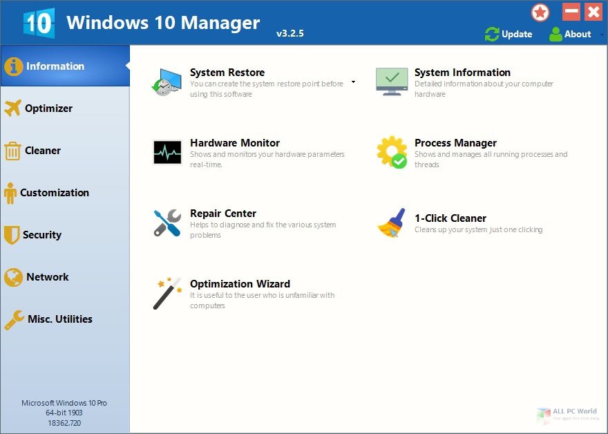 Download Windows 10 Manager Free