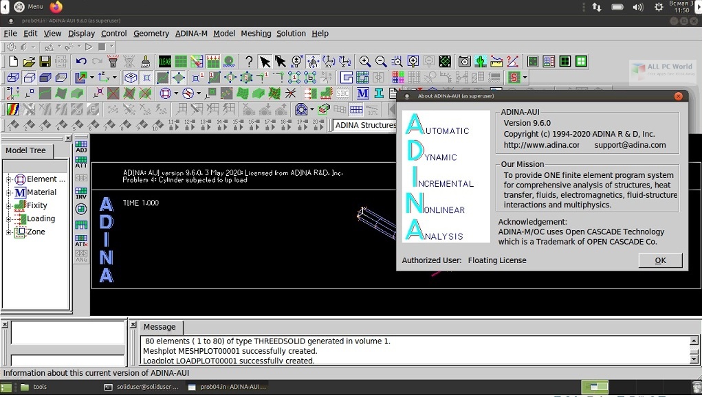 ADINA System 9.6.2 One-Click Download