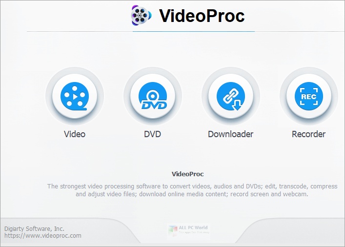 Digiarty VideoProc 2020 One-Click Download