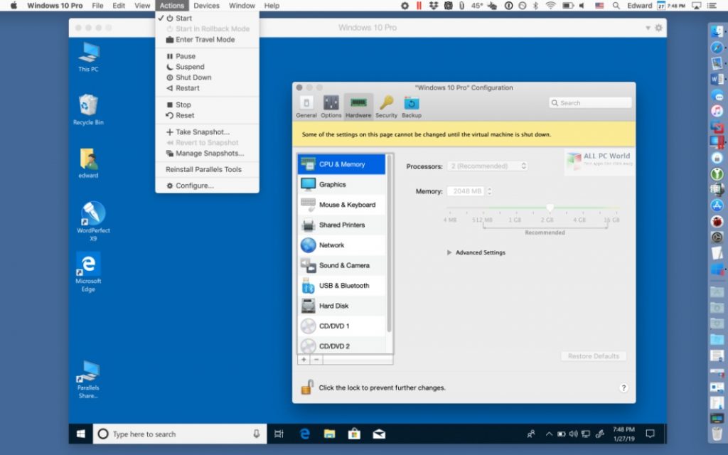 Parallels Desktop Business Edition 16.1 for macOS Catalina