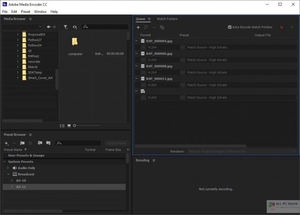 Adobe media encoder черный фон вместо белого