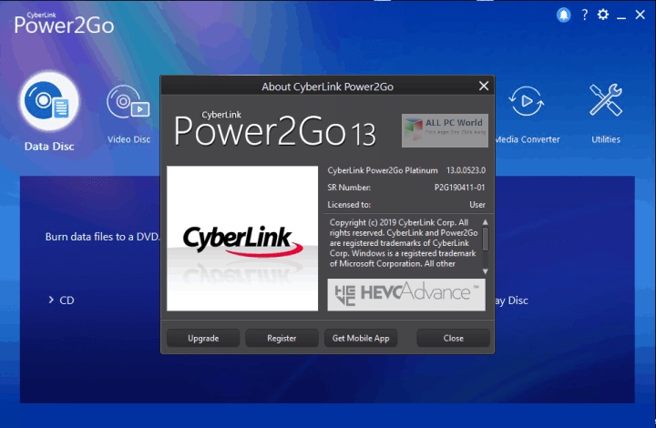 CyberLink Power2Go Platinum 2020 v13.0 Free Download