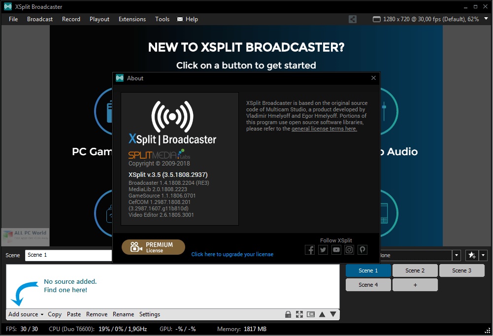 XSplit Broadcaster Premium v3.5 Full Version