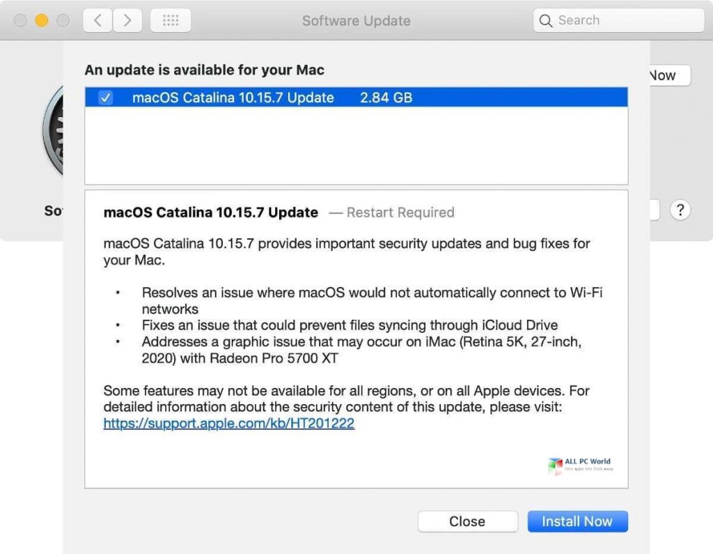 macOS Catalina 10.15.7 Direct Download Link