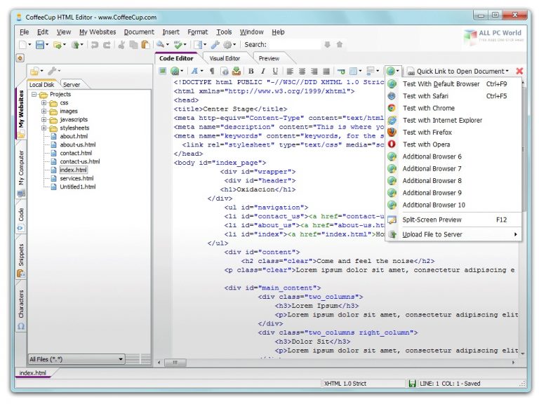 CoffeeCup HTML Editor 17.0 Full Version Download - ALL PC World