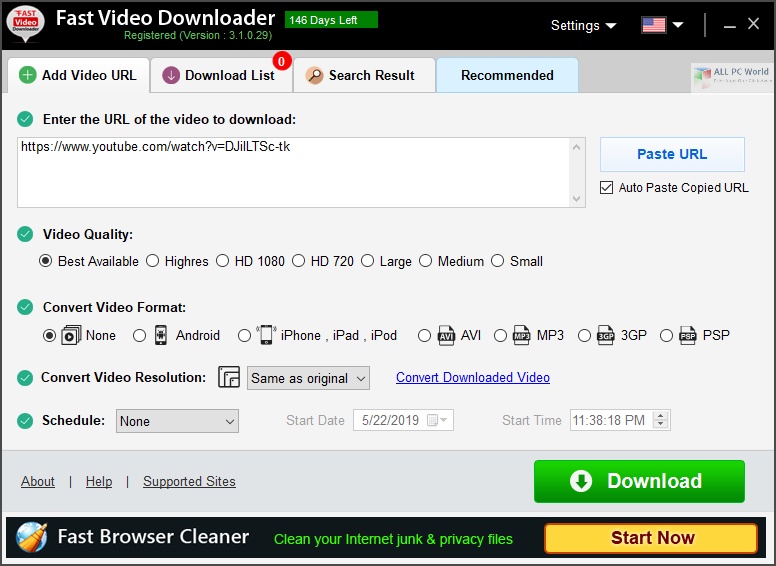 Fast Video Downloader 3.1 Direct Download Link