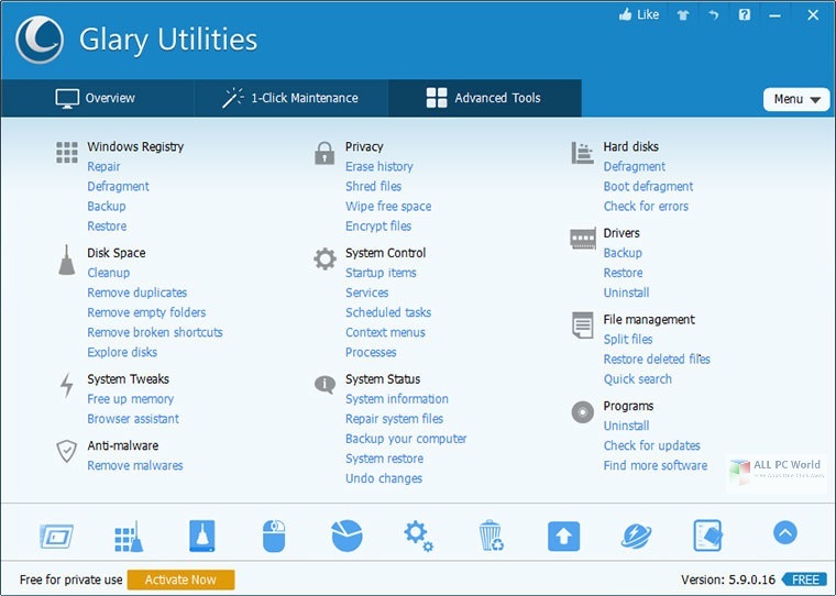 Glary Utilities Pro 5.152 One-Click Download