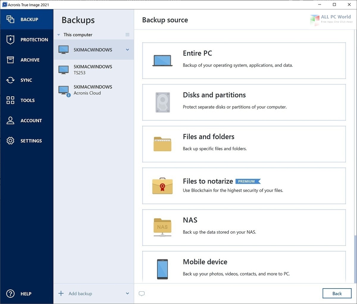 acronis true image dropbox