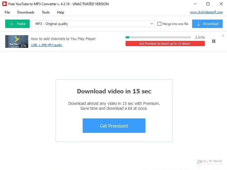 Free YouTube to MP3 Converter 4.3 Free Download